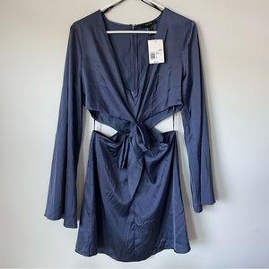 Long Sleeve Silky Dress